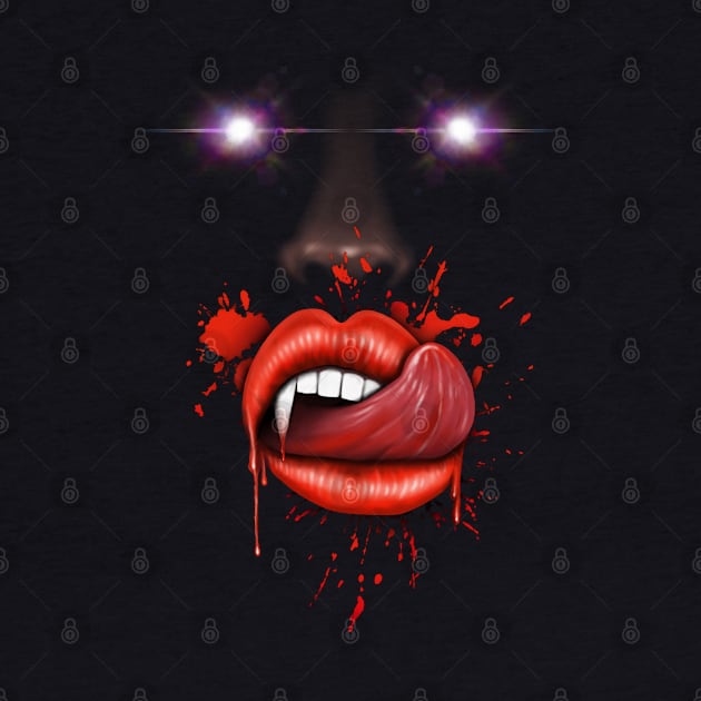 Vampire lips and teeth Halloween by Artardishop